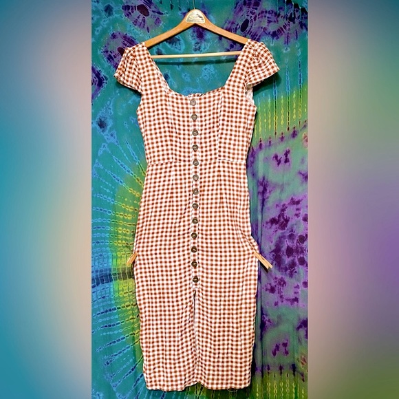 TRIXXI- Gingham Checkered Dress - Picture 1 of 14